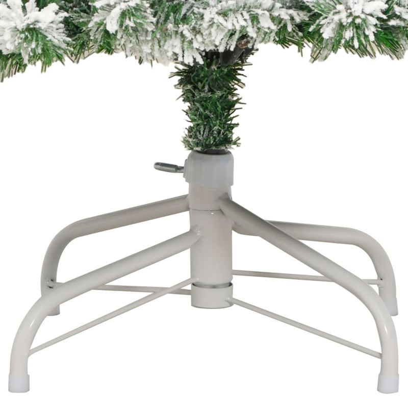 vidaXL csuklópántos műkarácsonyfa hóval 210 cm