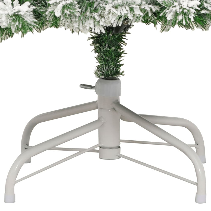 vidaXL csuklópántos műkarácsonyfa hóval 240 cm