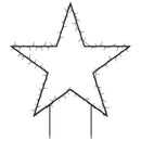 vidaXL karácsonyi csillag fénydekoráció cövekekkel 80 LED 60 cm