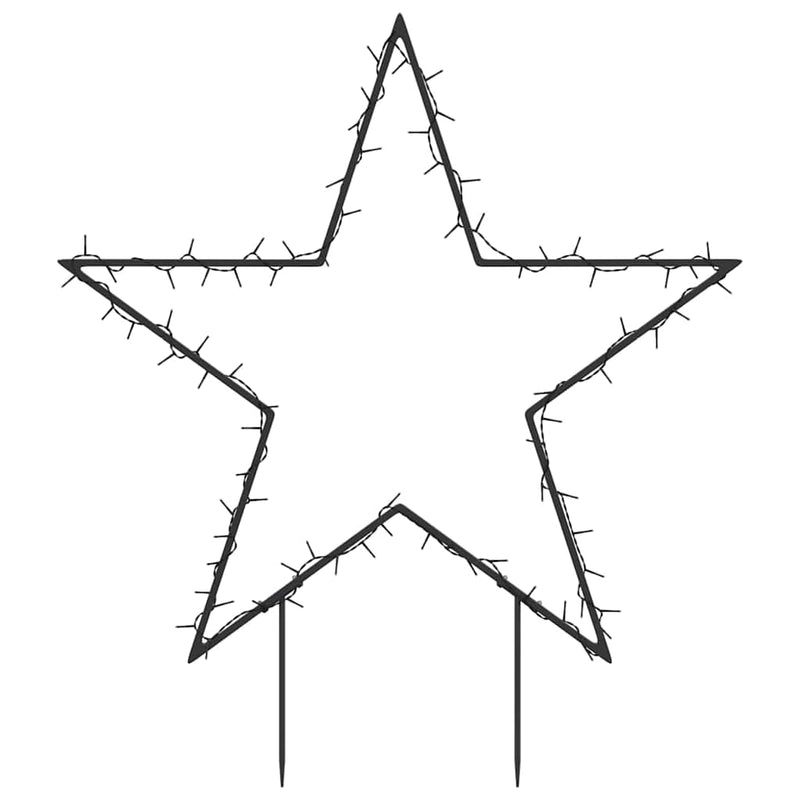 vidaXL karácsonyi csillag fénydekoráció cövekekkel 80 LED 60 cm