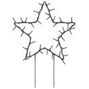 vidaXL karácsonyi csillag fénydekoráció 3 cövekkel 50 LED 29 cm