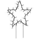 vidaXL karácsonyi csillag fénydekoráció 3 cövekkel 50 LED 29 cm