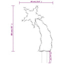 vidaXL karácsonyi hullócsillag fénydekoráció cövekekkel 115 LED 89 cm