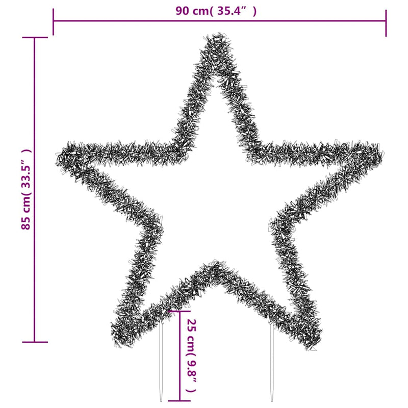 vidaXL karácsonyi csillag fénydekoráció 115 LED 85 cm