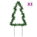 vidaXL karácsonyfa fénydekoráció 3 db cövekkel 50 LED 30 cm
