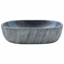 vidaXL fekete és szürke kerámia ovális asztali mosdó 47 x 33 x 13 cm