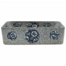 vidaXL többszínű kerámia négyszögletes asztali mosdó 46 x 35,5 x 13 cm