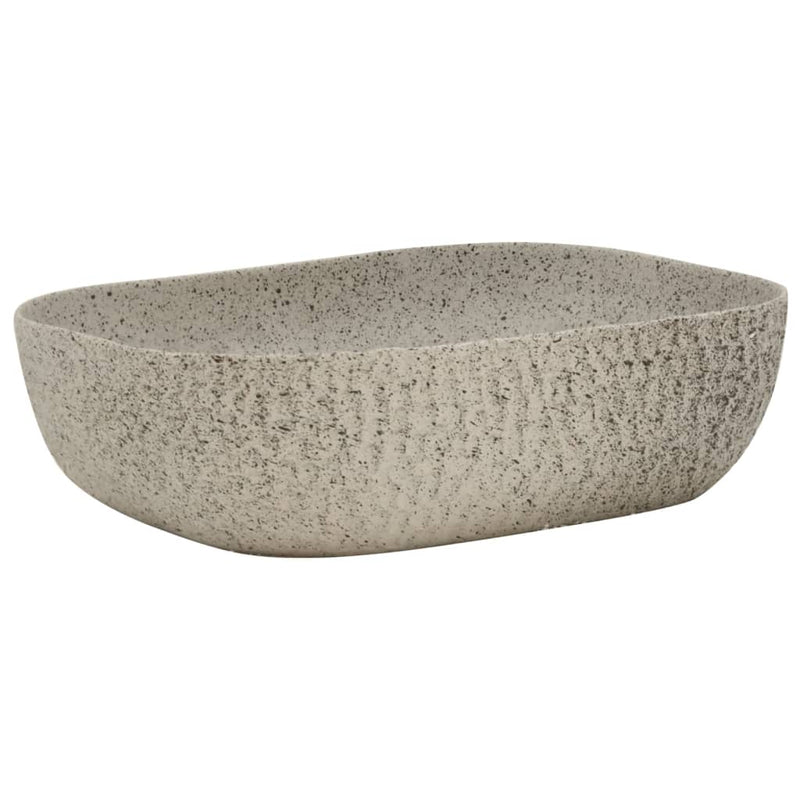 vidaXL szürke kerámia négyszögletes asztali mosdó 48 x 37,5 x 13,5 cm