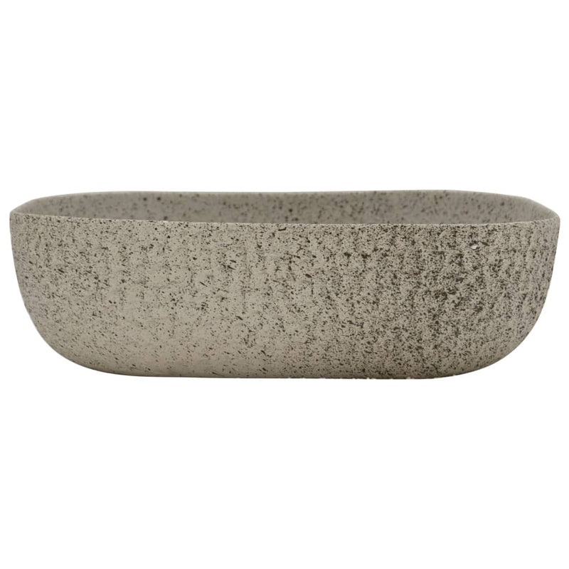 vidaXL szürke kerámia négyszögletes asztali mosdó 48 x 37,5 x 13,5 cm