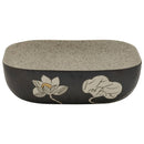 vidaXL szürke-fekete kerámia négyszögű asztali mosdó 48x37,5x13,5 cm