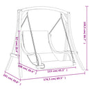 vidaXL tömör lucfenyő tíkfa kivitelezésű hintaszék párnával