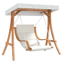 vidaXL tömör lucfenyő hintaszék párnával és tetővel