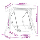 vidaXL tömör lucfenyő hintaszék párnával és tetővel
