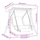vidaXL tömör lucfenyő hintaszék párnával és tetővel