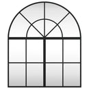 vidaXL fekete ívelt vas fali tükör 60x70 cm