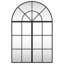 vidaXL fekete ívelt vas fali tükör 60x90 cm