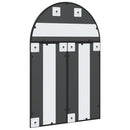 vidaXL fekete ívelt vas fali tükör 60x90 cm