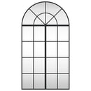 vidaXL fekete ívelt vas fali tükör 60 x 110 cm