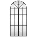 vidaXL fekete ívelt vas fali tükör 60x130 cm