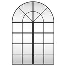 vidaXL fekete ívelt vas fali tükör 80x120 cm