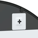 vidaXL fekete ívelt vas fali tükör 80x120 cm