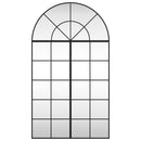 vidaXL fekete ívelt vas fali tükör 80x140 cm