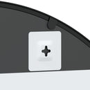 vidaXL fekete ívelt vas fali tükör 80x140 cm