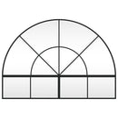 vidaXL fekete ívelt vas fali tükör 100x70 cm