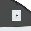 vidaXL fekete ívelt vas fali tükör 100x70 cm