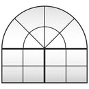 vidaXL fekete ívelt vas fali tükör 100x90 cm