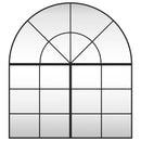 vidaXL fekete ívelt vas fali tükör 100x110 cm