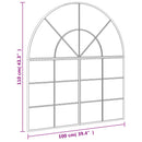 vidaXL fekete ívelt vas fali tükör 100x110 cm