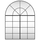 vidaXL fekete ívelt vas fali tükör 100x130 cm