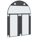 vidaXL fekete ívelt vas fali tükör 100x130 cm