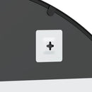 vidaXL fekete ívelt vas fali tükör 100x150 cm