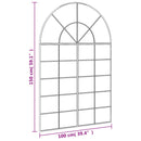 vidaXL fekete ívelt vas fali tükör 100x150 cm