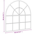 vidaXL fekete ívelt vas fali tükör 80 x 80 cm