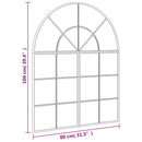 vidaXL fekete ívelt vas fali tükör 80x100 cm