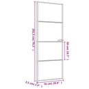 vidaXL fekete edzett üveg és alumínium vékony beltéri ajtó 76x201,5 cm