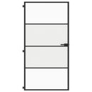 vidaXL fekete edzett üveg és alumínium beltéri ajtó 102,5x201,5 cm