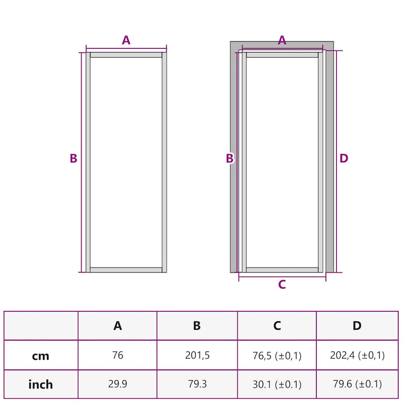 vidaXL fekete edzett üveg és alumínium vékony beltéri ajtó 76x201,5 cm