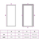 vidaXL fekete edzett üveg és alumínium vékony beltéri ajtó 83x201,5 cm