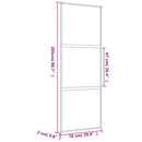 vidaXL aranyszínű átlátszó ESG üveg és alumínium tolóajtó 76 x 205 cm