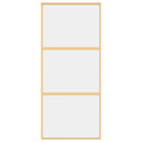 vidaXL aranyszínű átlátszó ESG üveg és alumínium tolóajtó 90 x 205 cm