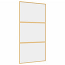 vidaXL aranyszínű átlátszó ESG üveg és alumínium tolóajtó 102,5x205 cm