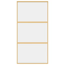 vidaXL aranyszínű átlátszó ESG üveg és alumínium tolóajtó 102,5x205 cm