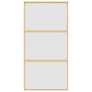 vidaXL aranyszínű ESG tejüveg és alumínium tolóajtó 102,5 x 205 cm