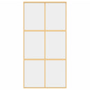 vidaXL aranyszínű átlátszó ESG üveg és alumínium tolóajtó 102,5x205 cm