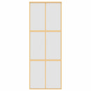 vidaXL aranyszínű ESG tejüveg és alumínium tolóajtó 76 x 205 cm
