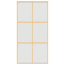 vidaXL aranyszínű ESG tejüveg és alumínium tolóajtó 102,5 x 205 cm